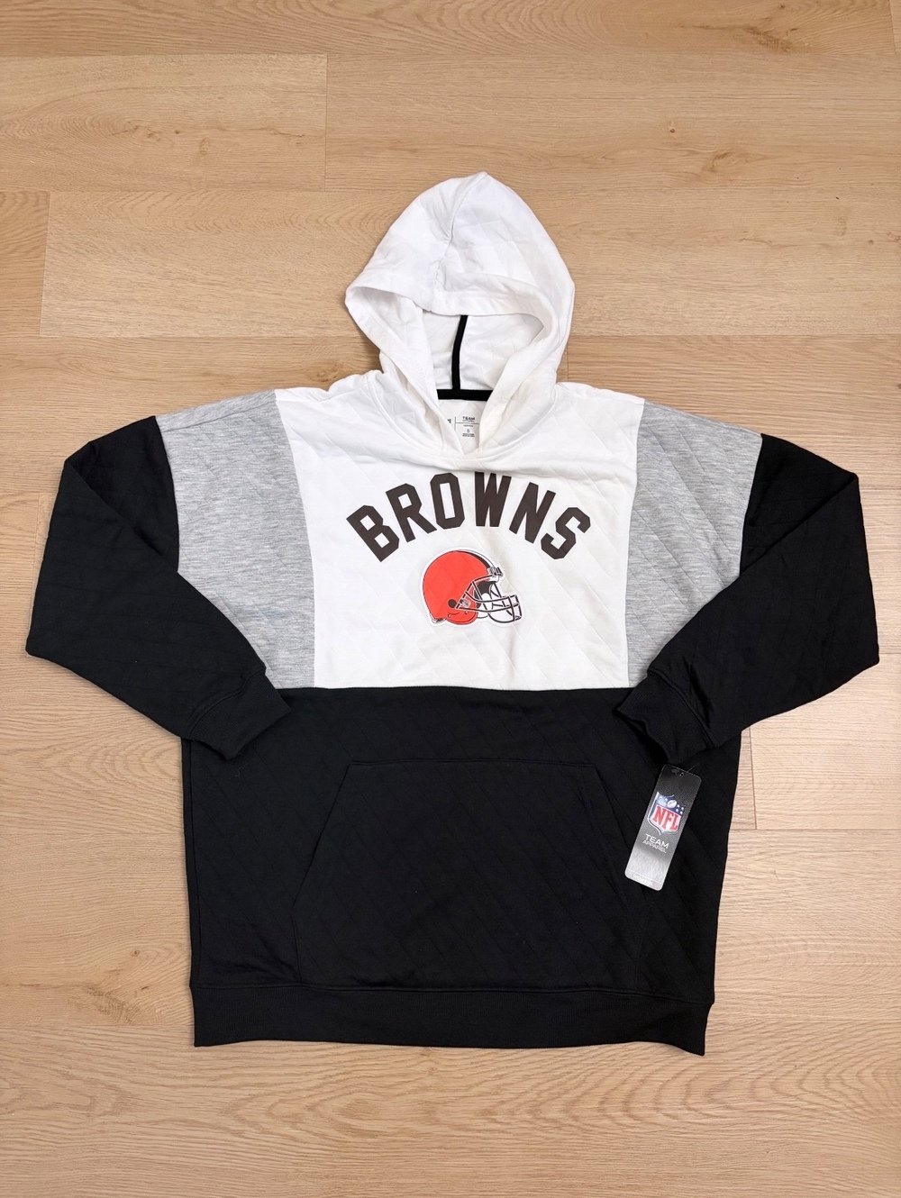 Cleveland Browns Women’s Quilted Hoodie NFL Team Apparel Size S NWT
